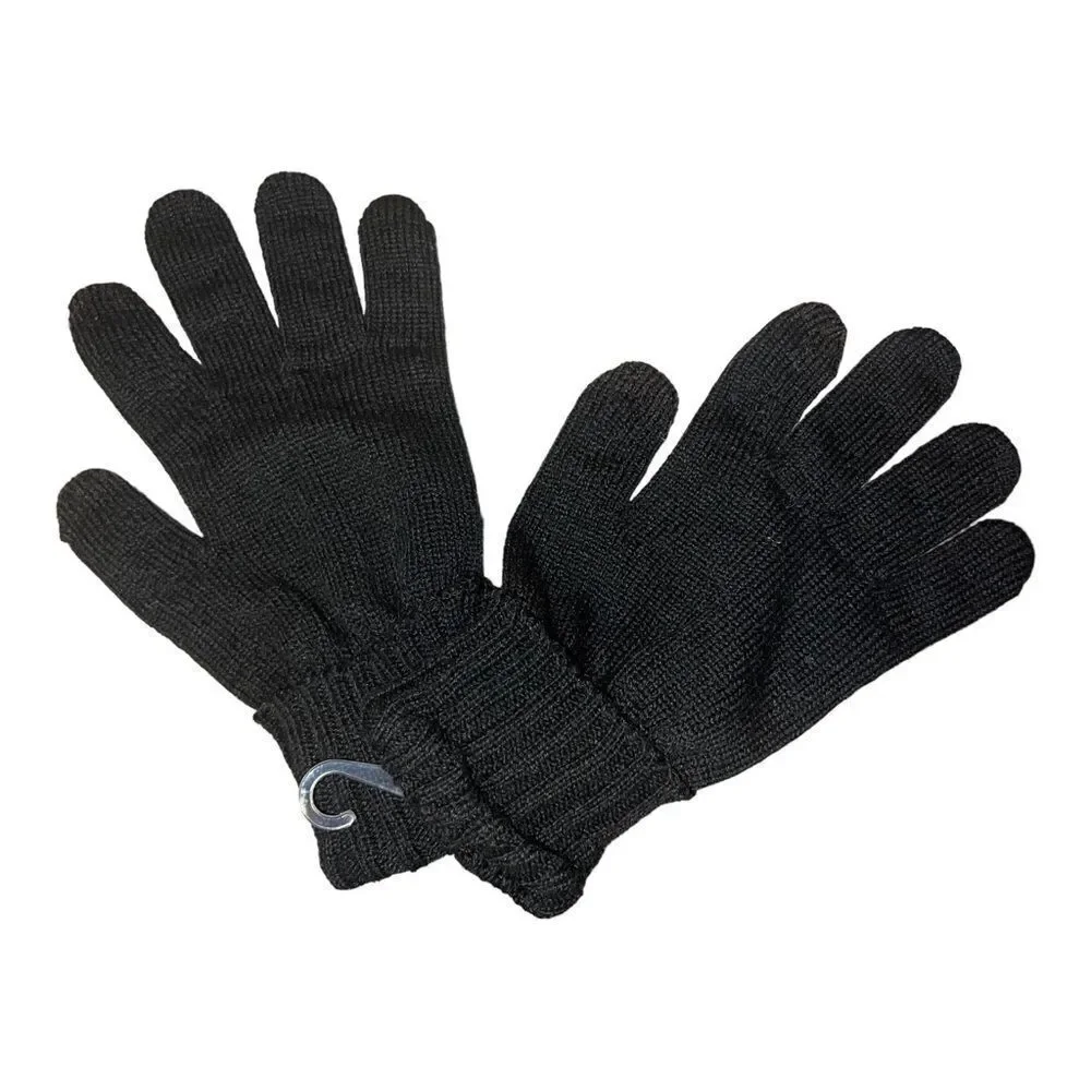 Style & Co Womens Solid Touchscreen Gloves Black One Size Recycled Materials New